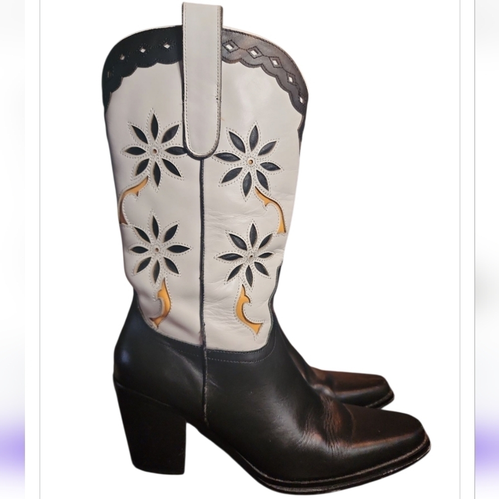 Urban Outfitters Cactus Flower Western Boots Boho Cowgirl Festival Y2K Size 7